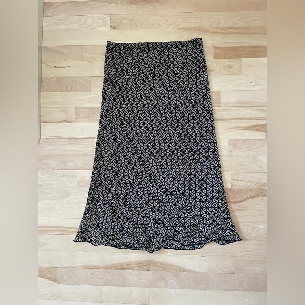 Vintage Jaloux midi skirt - century modern pattern - black